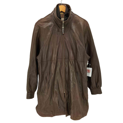 FOCARDI 90S lamb leather イタリア製 ライナー付 スタンドネック ジップアップ ラムレザー コート メンズ FREE