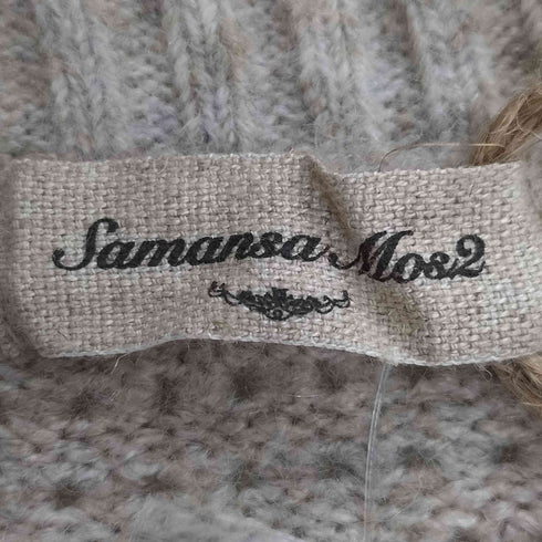 サマンサモスモス samansa Mos2 マカベアリス 刺繍ニットカーディガン レディース FREE
