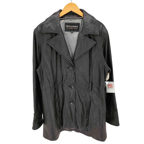 ウィルソン Wilsons Leather 90S Leather Car Coat レザー カーコート レディース import:L