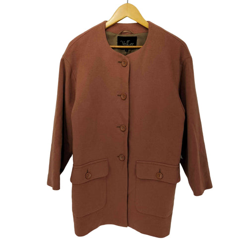VaLLee 総カシミヤ ノーカラーコート レディース JPN:9号