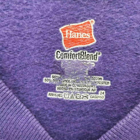ヘインズ Hanes フロントプリント クルーネック スウエットトレーナー メンズ