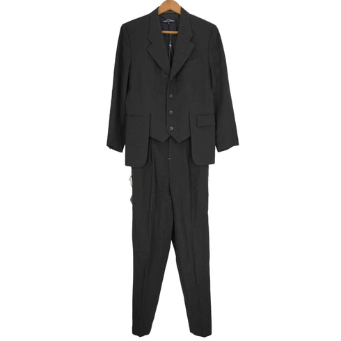トリココムデギャルソン tricot COMME des GARCONS 90S AD1992 93SS ウール 4B 裾カットデザイン テーラードジャケット 1タック スラックス セットアップ レディース S