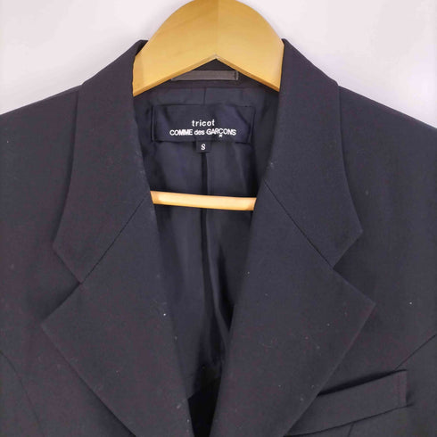 トリココムデギャルソン tricot COMME des GARCONS 90S AD1992 93SS ウール 4B 裾カットデザイン テーラードジャケット 1タック スラックス セットアップ レディース S