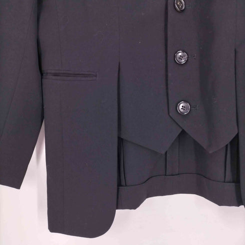 トリココムデギャルソン tricot COMME des GARCONS 90S AD1992 93SS ウール 4B 裾カットデザイン テーラードジャケット 1タック スラックス セットアップ レディース S