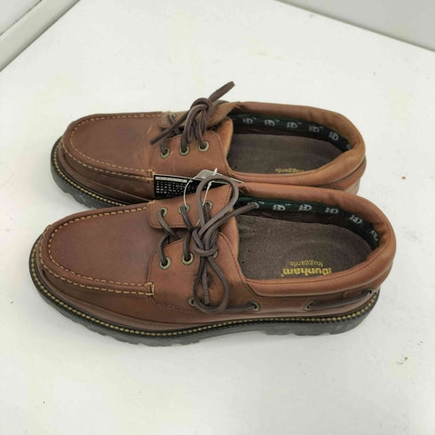 Dunham BUSH BROWN 本革 3EYE レザー デッキ シューズ メンズ US:9.5EEE
