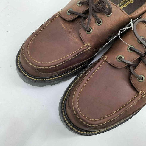 Dunham BUSH BROWN 本革 3EYE レザー デッキ シューズ メンズ US:9.5EEE