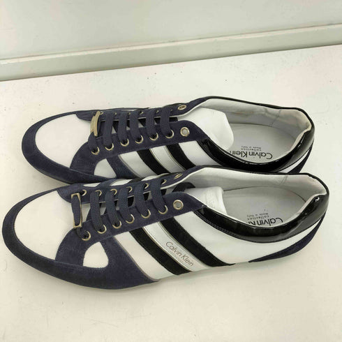カルバンクライン CALVIN KLEIN 1056CK MADE IN ITALY イタリア製 ストライプ ライン スエード コンビ ローカット スニーカー メンズ US:11