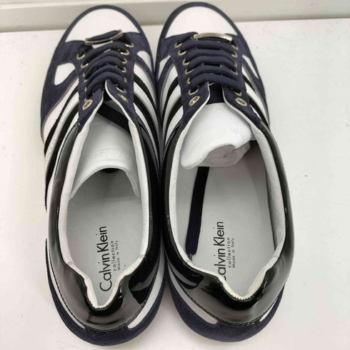 カルバンクライン CALVIN KLEIN 1056CK MADE IN ITALY イタリア製 ストライプ ライン スエード コンビ ローカット スニーカー メンズ US:11