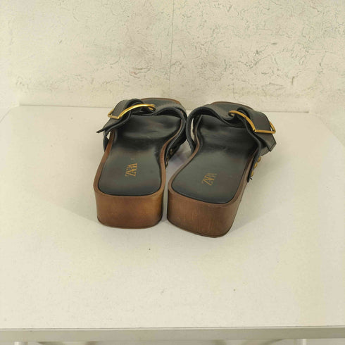 ザラ ZARA バックルフラットサンダル レディース EUR:38