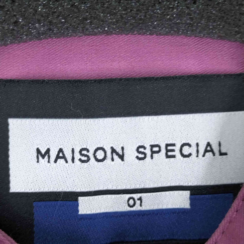 メゾンスペシャル MAISON SPECIAL エクストラプライムオーバーショートスリーブバンドカラーシャツ メンズ JPN:1