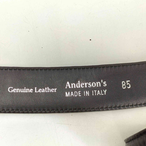Anderson's アンダーソンズ MADE IN ITALY イタリア製 本革 リアルレザー シボ革 ベルト メンズ 85