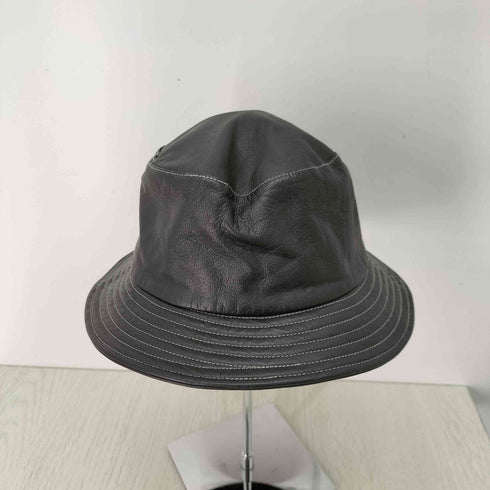 カンゴール KANGOL 裏地 総柄 牛革 レザーバケットハット メンズ M
