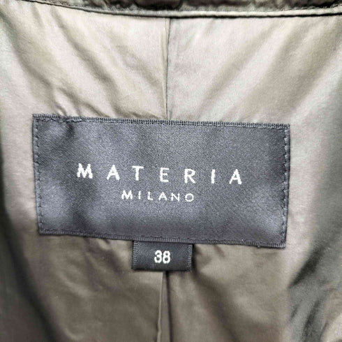 マテリア MATERIA ウエストベルト付き ロングダウンコート レディース EUR:38