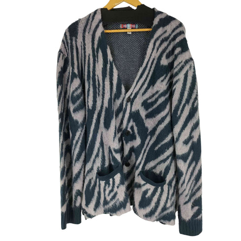 アーバンアウトフィッターズ URBAN OUTFITTERS ゼブラ ニットカーディガン メンズ import:XL