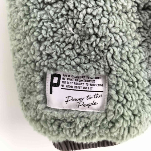 パワートゥザピープル POWER TO THE PEOPLE 切替し フーディ ボア ジャケット レディース JPN:M