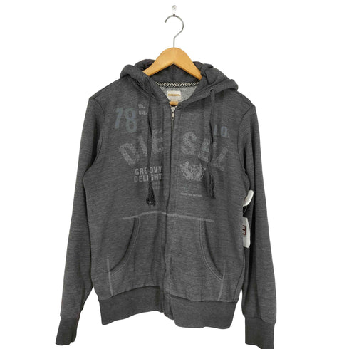 ディーゼル DIESEL ロゴデザインジップアップパーカー レディース M