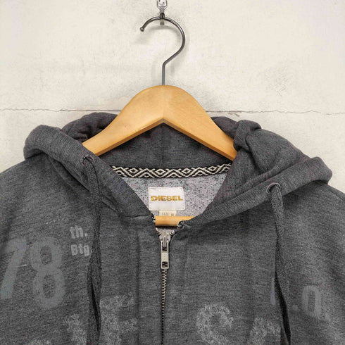 ディーゼル DIESEL ロゴデザインジップアップパーカー レディース M
