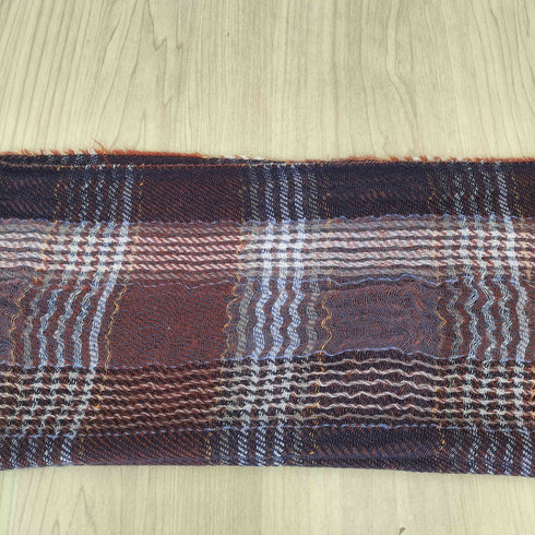 パパス papas チェック柄フリンジスカーフ メンズ