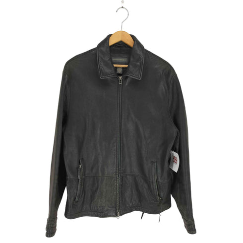 バナナリパブリック BANANA REPUBLIC Genuine Leather シングルレザージャケット メンズ M