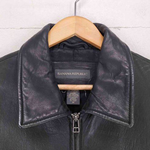 バナナリパブリック BANANA REPUBLIC Genuine Leather シングルレザージャケット メンズ M