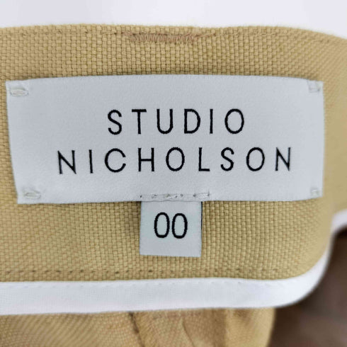 スタジオニコルソン STUDIO NICHOLSON CHALCO スラブリネンビスコース ワイドパンツ レディース 00