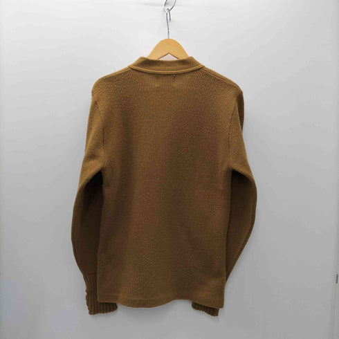 70S BRISTOL PRODUCTS USA製 DSW ワッペン アクリル ニット レタード カーディガン ロングリブ メンズ US:38