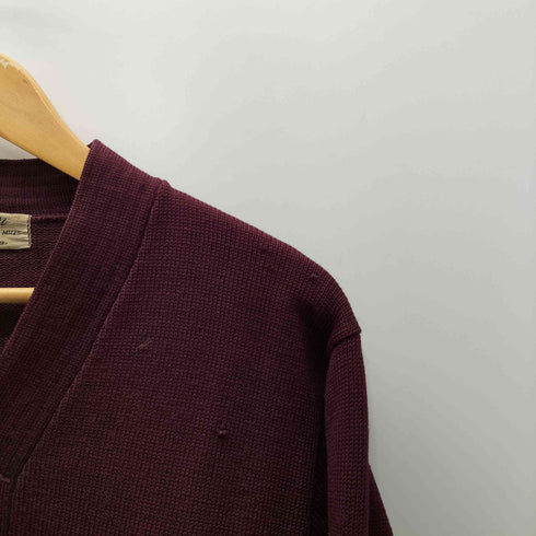 60-70S Coleman KNITTING MILLS エンブレム ロゴ ワッペン ニット レタード カーディガン ロングリブ メンズ