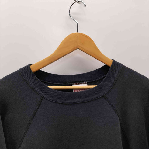 80S Hanes ボディ ACTIVEWEAR USA製 コットン アクリル ラグランスリーブ ブランク スウェット メンズ 2X-BIG