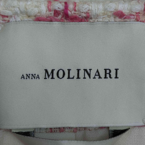 ANNA MOLINA イタリア製 ツイードジャケットスカートセットアップ レディース IT40/IT40