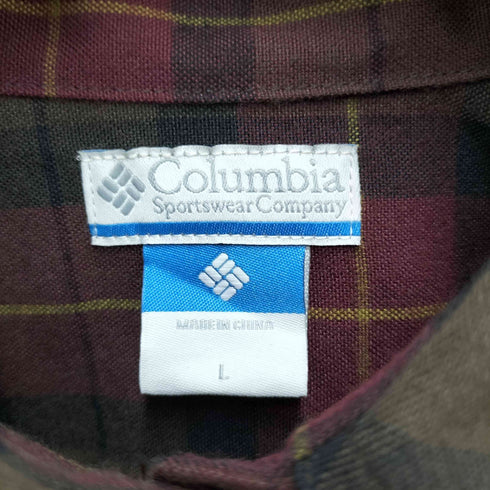 コロンビア Columbia ダブルポケット チェック シャツ レディース import:L