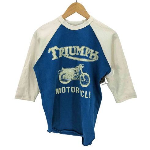 BOOTLEGGERS 企業ロゴ 両面プリント バイカー ラグラン Tシャツ メンズ import:S
