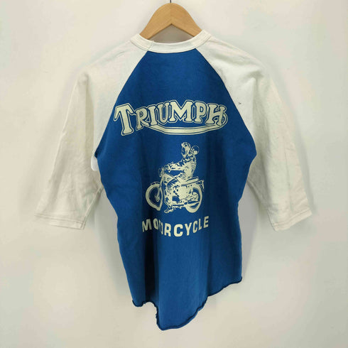 BOOTLEGGERS 企業ロゴ 両面プリント バイカー ラグラン Tシャツ メンズ import:S