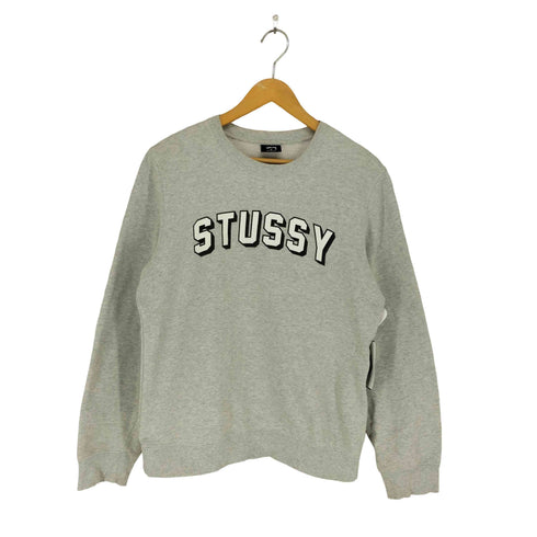 ステューシー Stussy フロントプリントクルーネックスウェット メンズ M