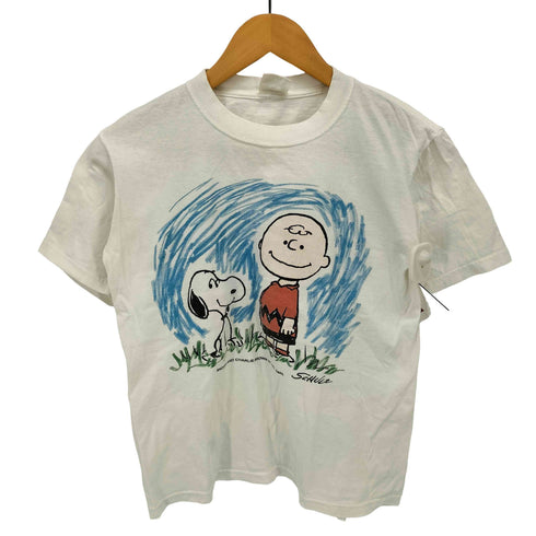 ピーナッツ PEANUTS USA製 VINTAGE PEANUTS US キャラクタープリント S/S Tシャツ レディース import:M