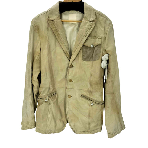 ディーゼル DIESEL 00S カウレザー スウェードポケット 3Bテーラード ジャケット メンズ import:S
