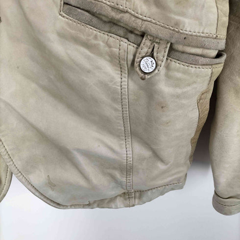 ディーゼル DIESEL 00S カウレザー スウェードポケット 3Bテーラード ジャケット メンズ import:S
