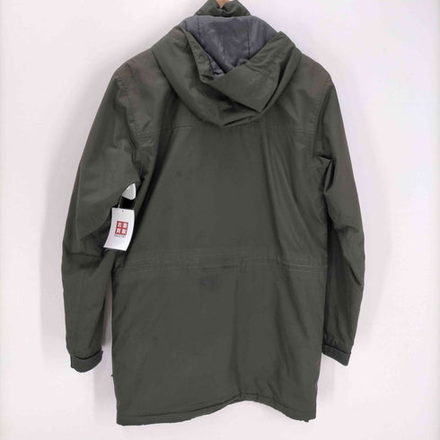 エディーバウアー Eddie Bauer ロゴ 刺繍 裏地ボア ダブルジップ 中綿 マウンテン パーカー ジャケット メンズ import:XS