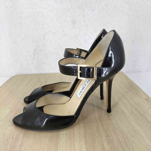 ジミーチュウ JIMMY CHOO オープントゥエナメルヒールパンプス レディース 36 1/2