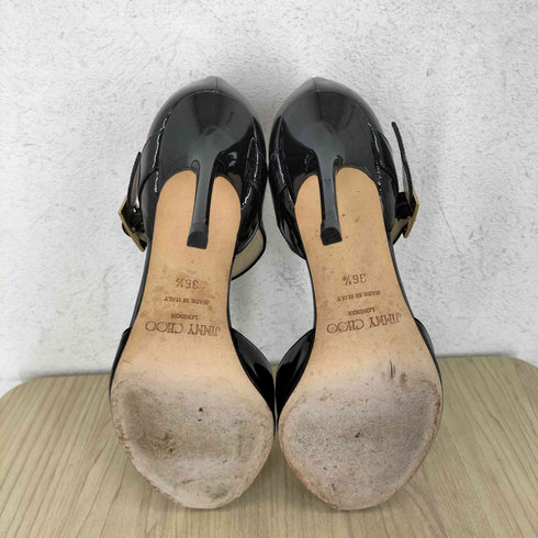 ジミーチュウ JIMMY CHOO オープントゥエナメルヒールパンプス レディース 36 1/2