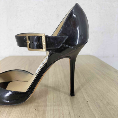 ジミーチュウ JIMMY CHOO オープントゥエナメルヒールパンプス レディース 36 1/2