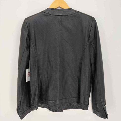 バレンザポースポーツ VALENZA PO SPORTS ノーカラー レザージャケット レディース 40