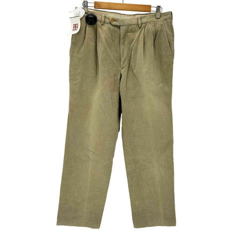 カンタレーリ Cantarelli イタリア製 別注 2タック コットンツイル ワイド テーパード パンツ メンズ 52