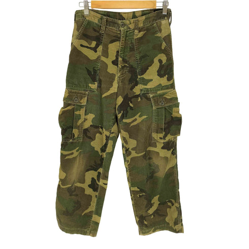 ショット Schott 日本製 COMBAT TROUSERS カモ柄 コーデュロイ カーゴ パンツ メンズ FREE