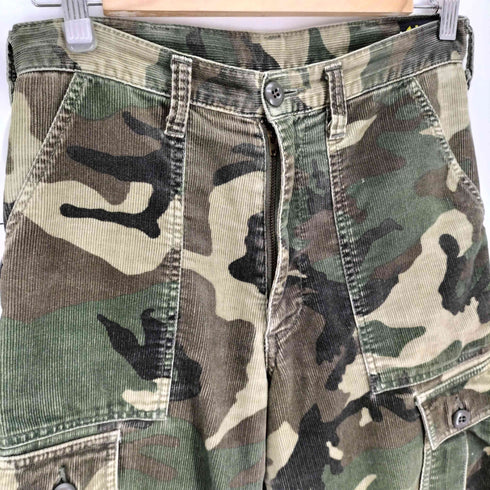 ショット Schott 日本製 COMBAT TROUSERS カモ柄 コーデュロイ カーゴ パンツ メンズ FREE