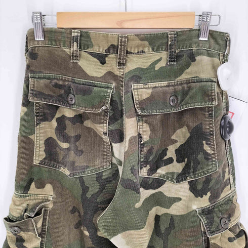ショット Schott 日本製 COMBAT TROUSERS カモ柄 コーデュロイ カーゴ パンツ メンズ FREE