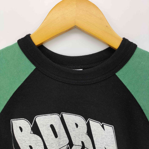 BOOTLEGGERS アーティスト キャラクタープリント BORN TO RUN 両面 アルバム プリント ラグラン Tシャツ メンズ import:S