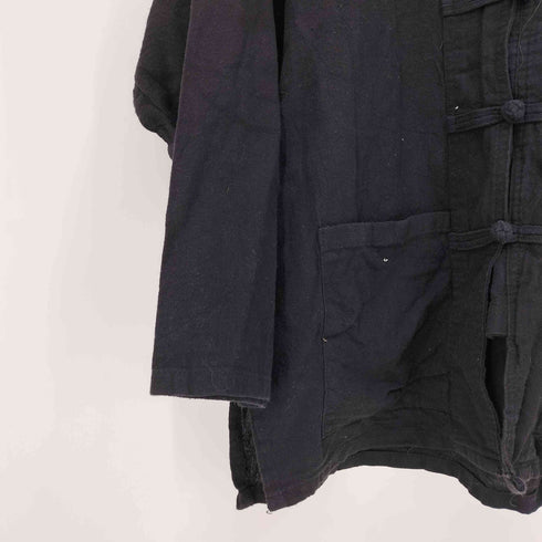 80-90s ブラック チャイナシャツ メンズ 48