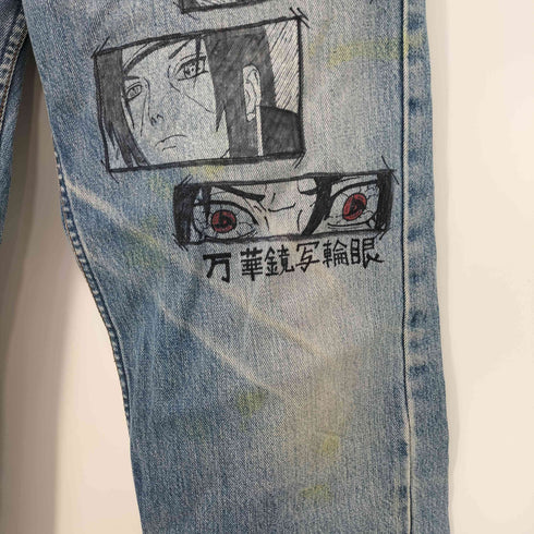 リーバイス Levis フィリピン製 ボタン裏359刻印 512 アニメ ペイント リメイク デニム メンズ W32 L34