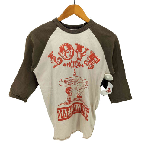 BOOTLEGGERS 両面 キャラクター プリント ラグラン Tシャツ メンズ import:S