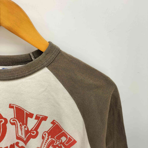 BOOTLEGGERS 両面 キャラクター プリント ラグラン Tシャツ メンズ import:S